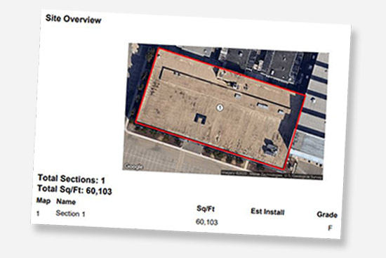 A sample roof inspection report.