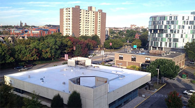 a commercial TPO roof