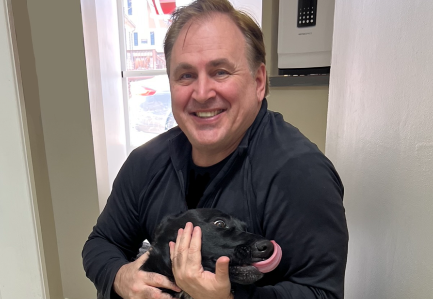 Sean Cavanagh with dog